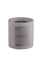 Aberto Design Vela Perfumada Back To Black Hormigón Aroma Vainilla Color Gris 8.5x9 cm